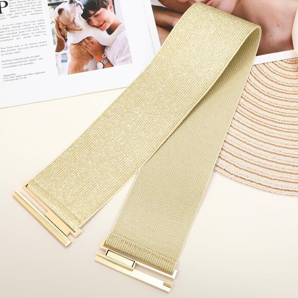 Women Elastic Wide Waist Belt for Dresses Formal Casual Trousers main image 5